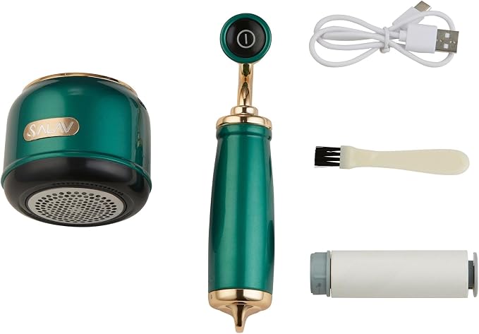 SALAV LR-900 Retro Edition Fabric Shaver and Lint Roller (Emerald)