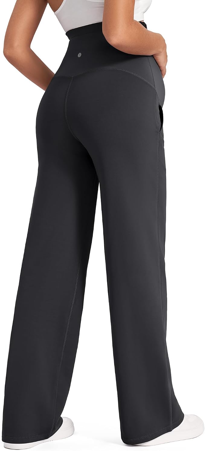 G4Free Fleece Lined Maternity Yoga Pants Winter Pregnancy Work Trousers