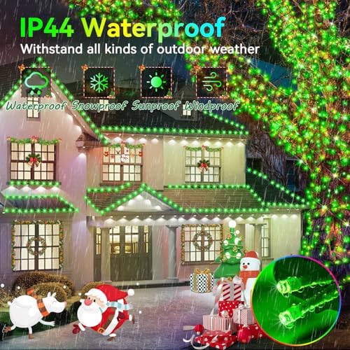 Hezbjiti 1000 LED 403 FT Christmas Lights Outdoor String Lights 8 Modes with Timer Memory Waterproof Fairy Lights Plug in for Classroom Bedroom Patio Wedding Party Holiday Xmas Decorations(Green)