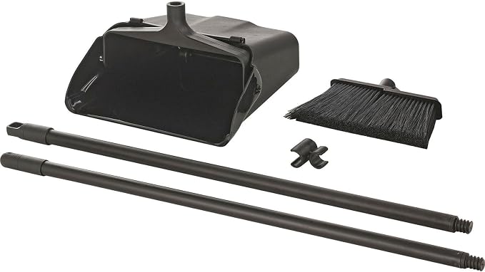 Global Industrial Upright Dust Pan & Lobby Broom Combo Kit
