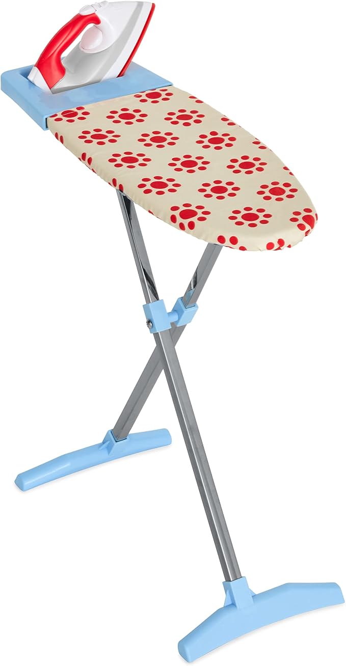 Casdon Ironing Set | Toy Ironing Board and Iron for Children Aged 3+ | Folding Clothes Airer and Hangers Included!