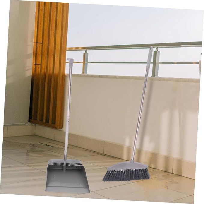 Supple Bristle Broom Dustpan Set Long Handle Home Cleaning Accessories Dustpan Long Handle Household Brooms Style