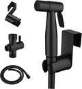 SHAMANDA Handheld Bidet Sprayer for Toilet, Stainless Steel Baby Cloth Diaper Sprayer Kit, Bathroom Toilet Bidet Attachment Set for Bathing Pets Feminine Hygiene, Matte Black BDS01-7