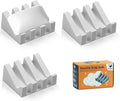 Self Draining Soap Dish Holder,Silicone Soap Dish,for Bathroom,Kitchen, Sponges，Can Extend Soap Life，Keep Soap Bars Dry and Easy Cleaning (N-Light Grey,3-Pack)