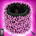 Pooqla 500 LED Pink Christmas Lights Outdoor String Lights, 164 ft