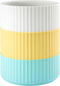 Izod - Wastebasket, Trash Can for Home, Resin Bathroom Accessories, Dorm Room Essentials, Striped Bathroom Decor (Clubhouse Collection, Aqua)