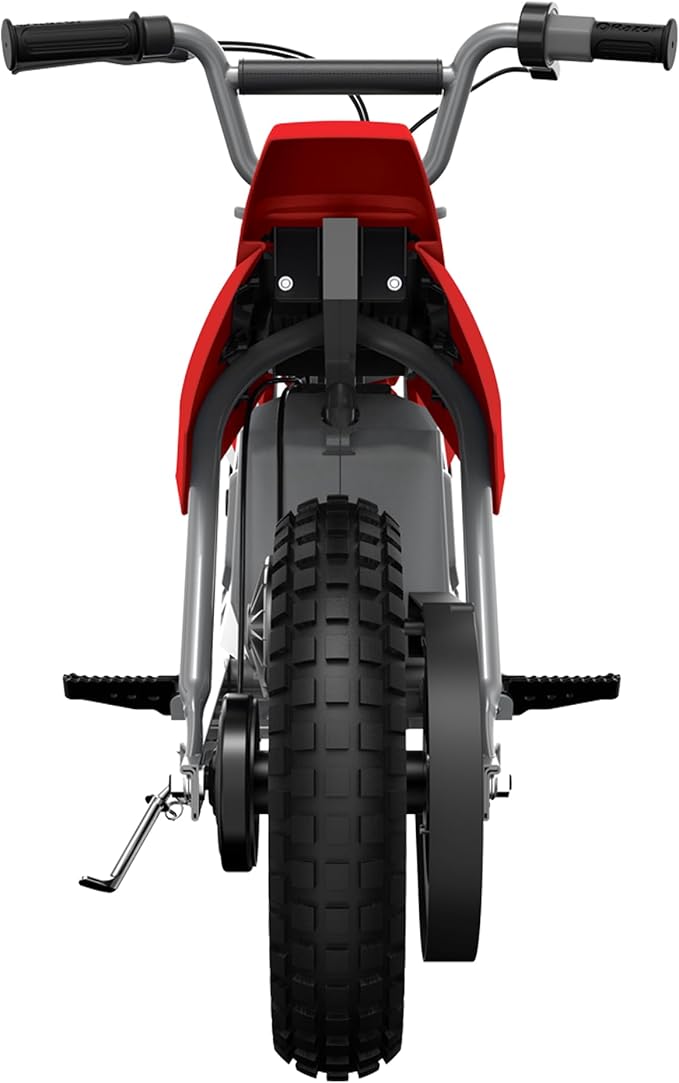 Razor MX350 Dirt Rocket Electric Bike for Kids Ages 8+, 140 lb Max Weight, Red – 24V Battery, Up to 14 Mph, 30-Min Ride Time on High Speed, Twist-Grip Throttle, Spoked Wheels w/ 12” Pneumatic Tires