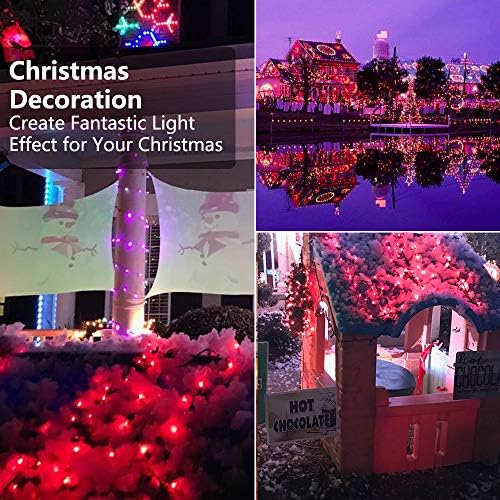BrizLabs Red Incandescent Christmas Indoor String Lights 300 Count 69.6ft
