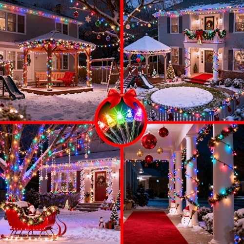 340 LED 90FT Christmas String Lights Outdoor, 12 Pro Modes with Timer