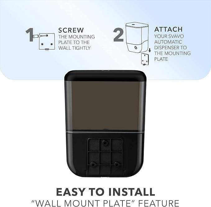 SVAVO Automatic Soap Dispenser Touchless, Hand Sanitizer Dispenser Wall Mount, Electric Sensor Battery Operated for Offices Home Kitchen Bathroom Hotel Restaurant Commercial, 34oz/1000ml Black