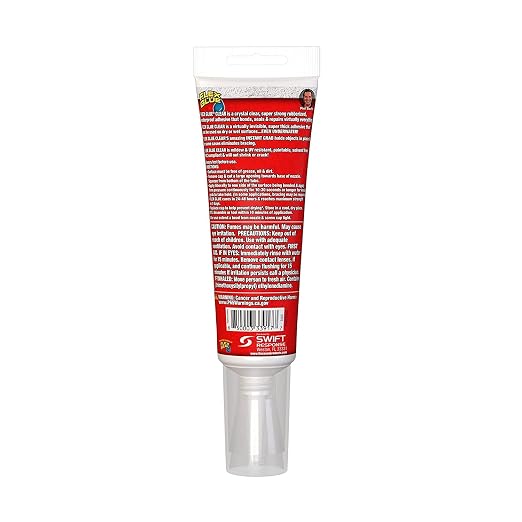 Flex Glue Super Strong Transparent Waterproof Adhesive, 4-oz, Clear - Pack of 2