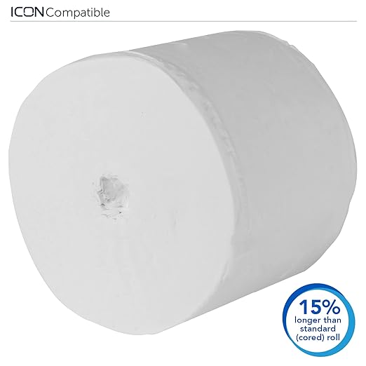 Scott Professional Essential Coreless High-Capacity Standard Roll Toilet Paper, Bulk (07001), 2-Ply, White (36 Rolls of 800 Sheets, 28,800 Sheet Total)