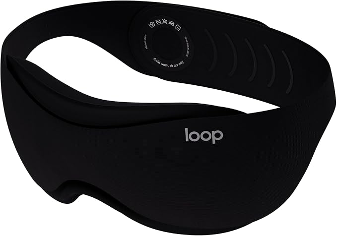 Loop Eclipse Sleep Mask – Premium Light-Blocking Eye Mask for Sleep, Travel, Napping & Side Sleepers | Deeper Darkness for Easier Rest | Face-Hugging Fit with Eyelash Clearance