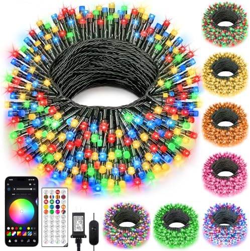 Ollny Smart Christmas Lights,131FT 400 LED RGBW Color Changing String Light