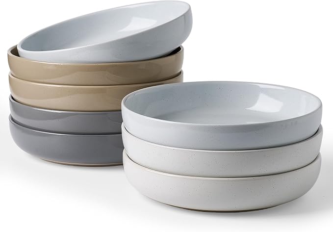 famiware Milkyway 33 oz Bowl Set, Pasta Bowls Set of 8, Salad Bowls Perfect for Your Friend for Housewarming, Thanksgiving, Christmas, Multicolor
