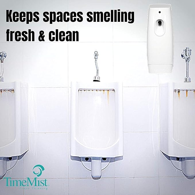 TimeMist Premium Metered Air Freshener Refills - Clean & Fresh - 7.1 oz (Case of 12) - 1042771 - Lasts Up To 30 Days and Neutralizes Tough Odors