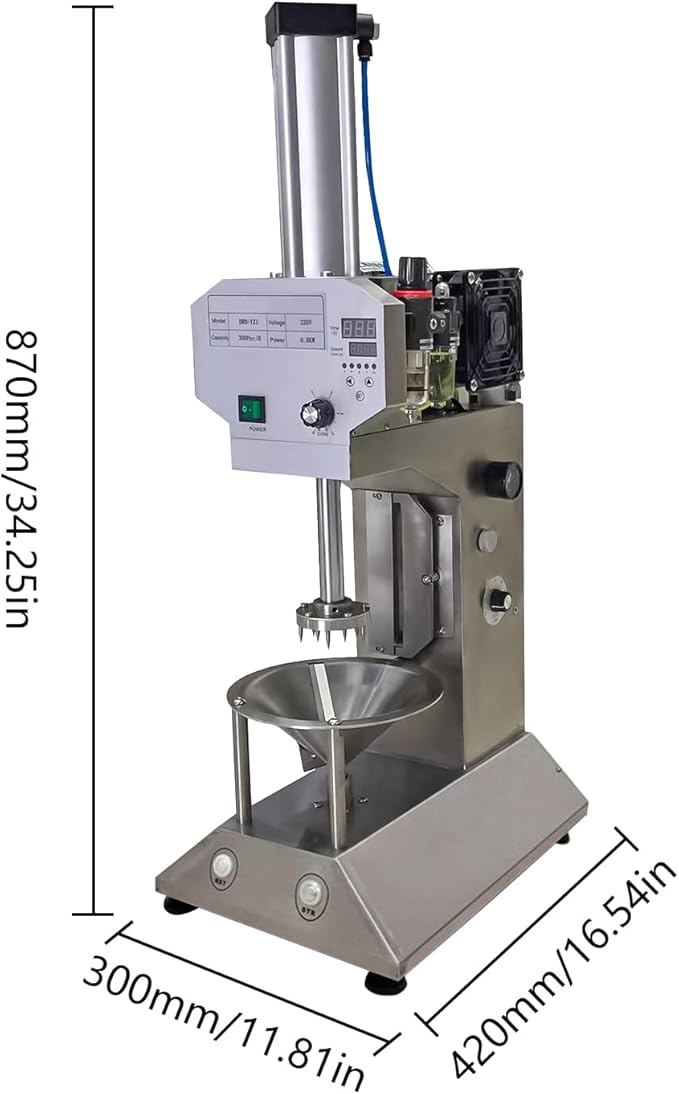Automatic Coconut Shelling Trimming Machine with Integrated Coconut Opener High Capacity 1 PCS/6-10s Peeler Coconut Cutter Tool for Efficient Skin Removal & Top Trimming, 800W,Need to Connect Air Pump