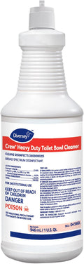 Diversey CREW 04560 Heavy Duty Toilet Bowl Cleaner & Disinfectant, 23% HCI removes Rust Stains, Lime Scale with Mint Scent, Ready-to-Use, 32-Ounce