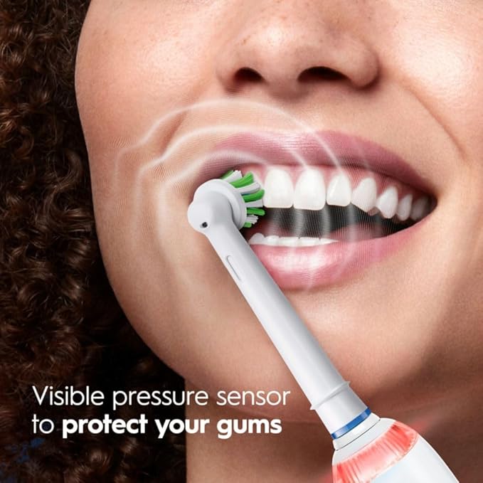 Oral-B Genius X Limited Rechargeable Electric Toothbrush with 1 Replacement Brush Head, Travel Case, White (Pack of 3)