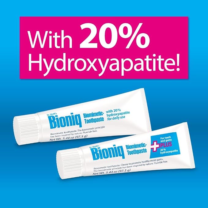 Bioniq Plus+ Gum 20% Hydroxyapatite Toothpaste 3.44 OZ | bioHAP and Fluoride Free Toothpaste for Daily Use, Clinically Tested, Expert for Enamel and Gum Care, 3.44 Oz 1 Pack