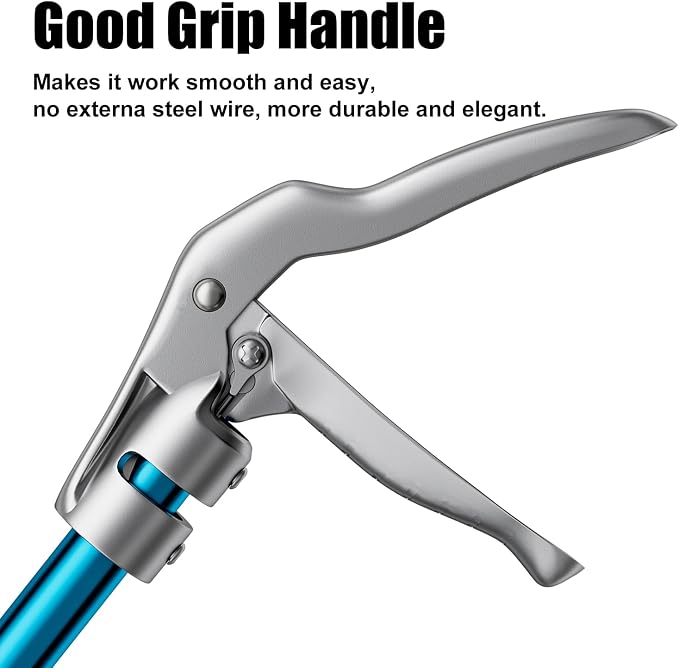 60" Snake Tongs, Professional Aluminum Alloy Standard Reptile Grabber Reacher | Snake Catcher Wide Jaw Handling Tool for Outdoor, Garden, and Emergency Use