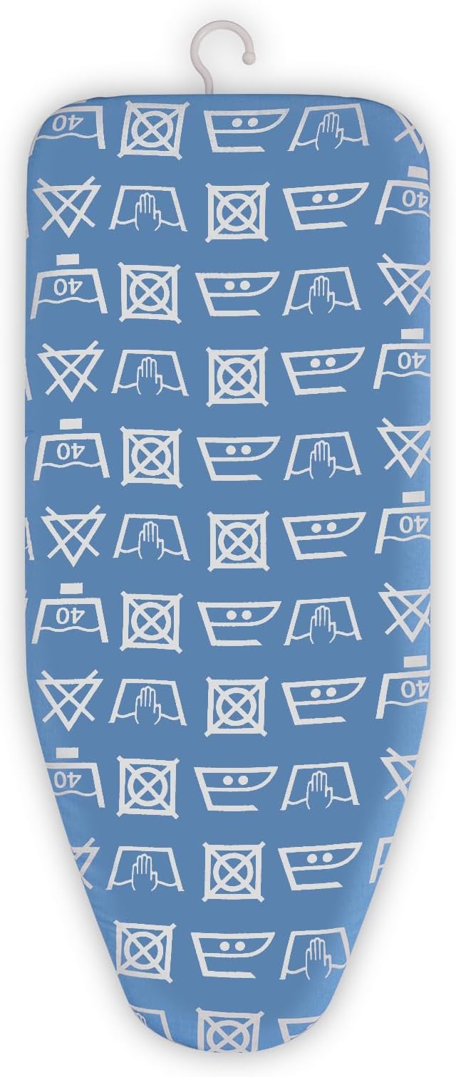 Tabletop Ironing Board 12"x29" – Portable Folding Ironing Board with Thick Felt Padding, Heat-Resistant Cover, Stainless Steel Legs, Compact & Space-Saving Design (Blue Runes)