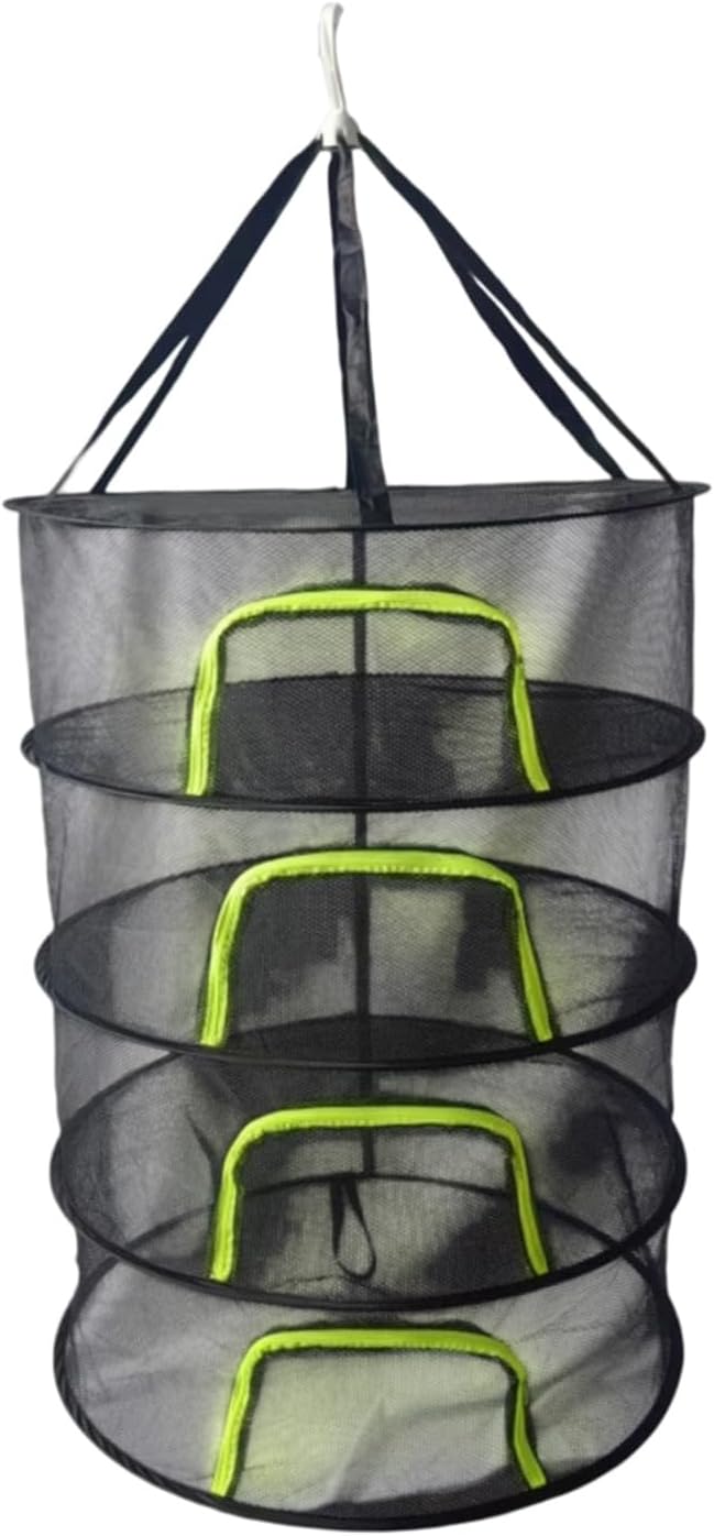 Portable Laundry Drying Rack for Fruits Vegetables Fish and Clothing Compact Foldable Suspended Net Camping Drying Rack