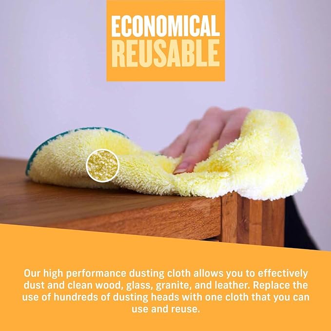 E-Cloth Duster & Cleaning Bundle - Microfiber Cloth Set, Includes Flexi-Edge Floor Dusting Mop, High Performance Dusting Cloth & Glove, Cleaning Wand, and Replacement Mop Head