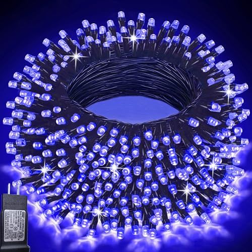 Pooqla 200 LED Blue Christmas Lights Outdoor String Lights, 66 ft