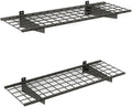 Hyloft Heavy Duty Steel Garage Wall Shelving, 45 in. x 15 in. Metal Wall Shelves for Garage Storage, Low-Profile Brackets, Max Shelf Load 200 Pounds, 00651, 2-Pack, Hammertone