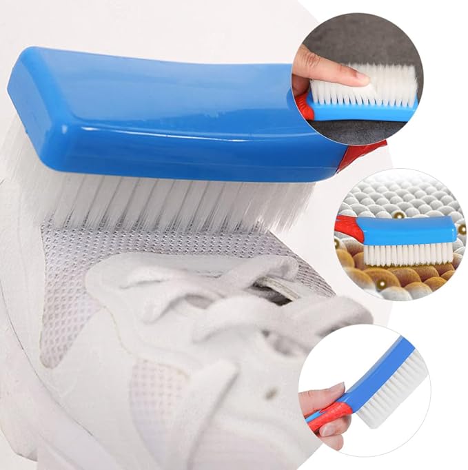 6pcs Shoe Washing Brush Set with Hard Bristles, Sturdy Plastic Scrub Brushes for Laundry and Clothes Cleaning, Multi-Purpose Tools for Household Use