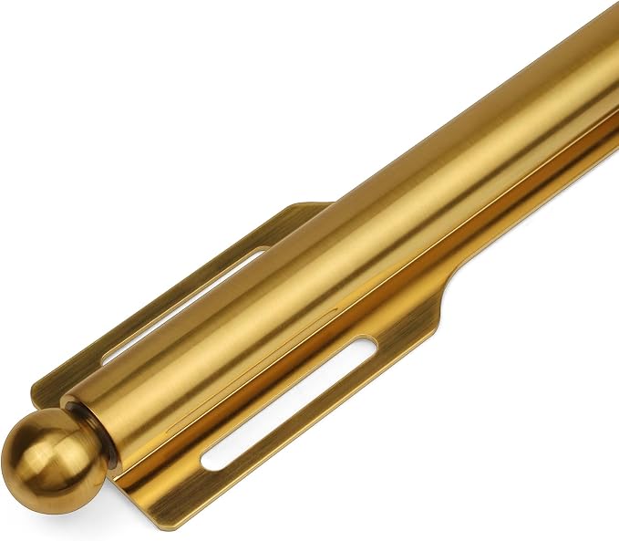 12" Valet Rod for Closet Pull Out (1 Pack, Brushed Gold)