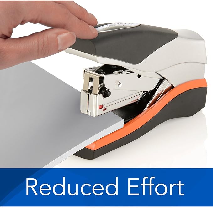 Swingline Stapler, Half Strip Desktop Stapler, 40 Sheet Capacity, Low Force, Compact Size, Office, Desk, Optima 40, Orange/Silver/Black, 6 Pack (87842) (S7087842-CS)