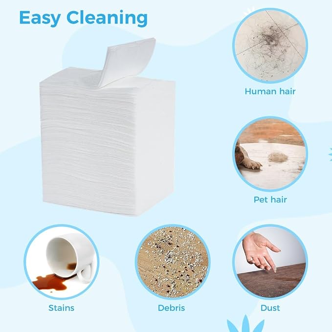 Refills Dry Mop 300-Count, 11"×8.3" Sweeper Cloths Dusting Disposable, Duster Dry Cloths Electrostatic, Pads Mop Dry, Cloths Wiping Household, For Cleaning Wall And Floor Cloths Electrostatic