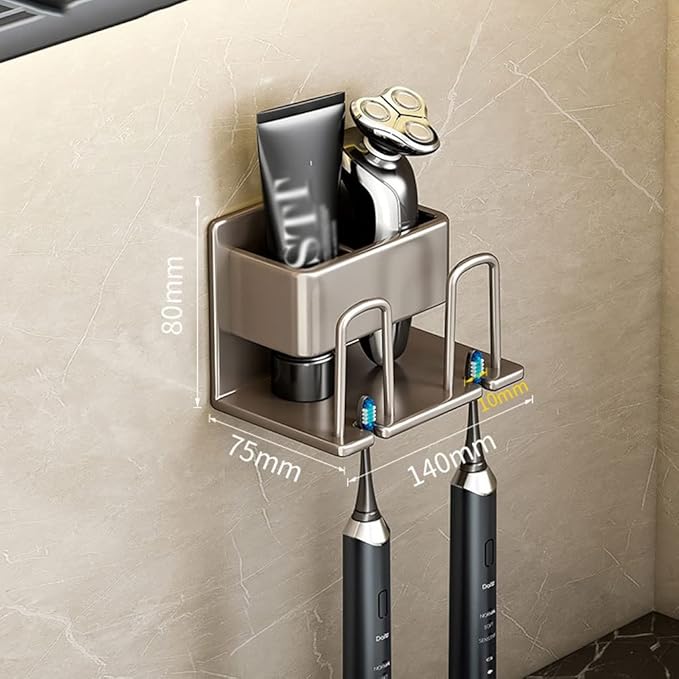 Toothbrush Rack Wall Mounted Toothpaste Rack for Razor Rack Storage Rack Hanging Toothbrush Storage Rack Bathroom Accessories Rack Bathroom Toothbrush Holder(Small)