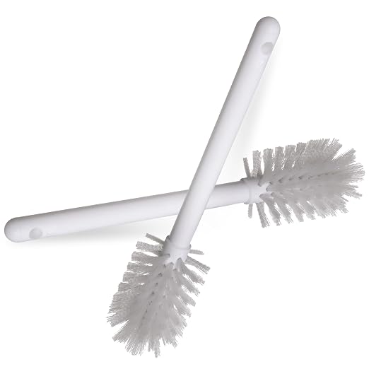 SPARTA Large Water Bottle Brush Ideal for Wide-Mouth Jars, Bottles and Tumblers, Dishwashing Tool with Handle for Home and Commercial Kitchens, Plastic, 12 Inches, White, (Pack of 6)