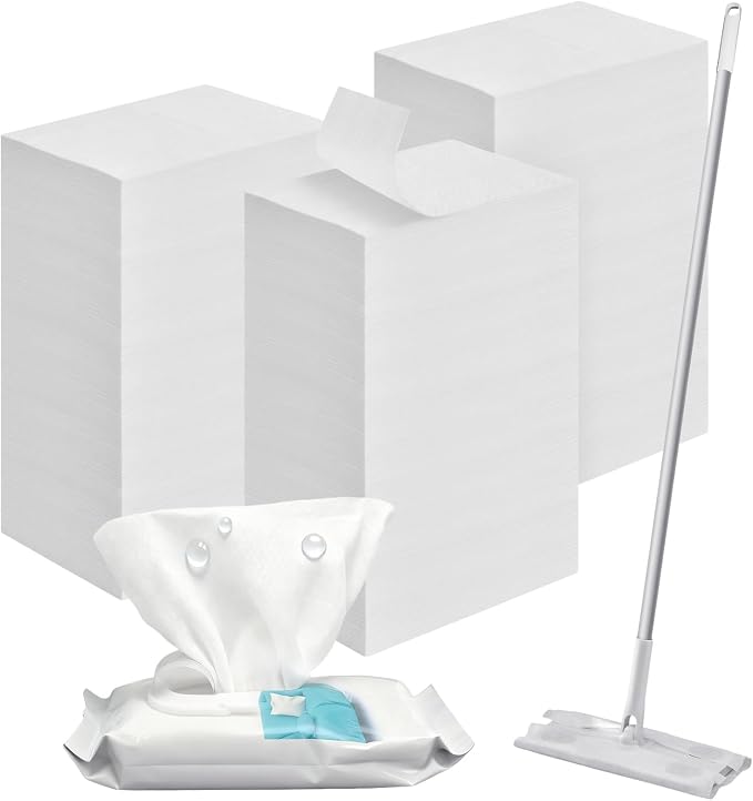 320 Pcs Wet Mop Pads Refills Disposable Moist Mopping Cloth Wipes Cleaning Sweeper Wet Refills for Wood Floor Tile Hardwood