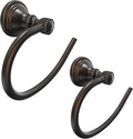 Towel Ring 2 Pack, Stainless Steel Hand Towel Holder for Bathroom Wall Mount, Heavy Duty Towel Hanger for Kitchen, Bath, RV (Oil Rubbed Bronze