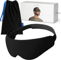 Ostrichpillow Eye Mask, Sleep Mask for Men Women 100% Blackout, No Pressure On Eyes, Soft & Breathable, Adjustable Fit, Travel Bag Included (Eclipse Black)