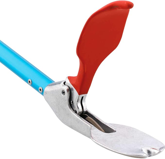Midwest Gloves 40"L Heavy-Duty Snake Handling Tongs, Blue, Aluminum, Stainless Steel, 2.25" Wide Grip, 40"L