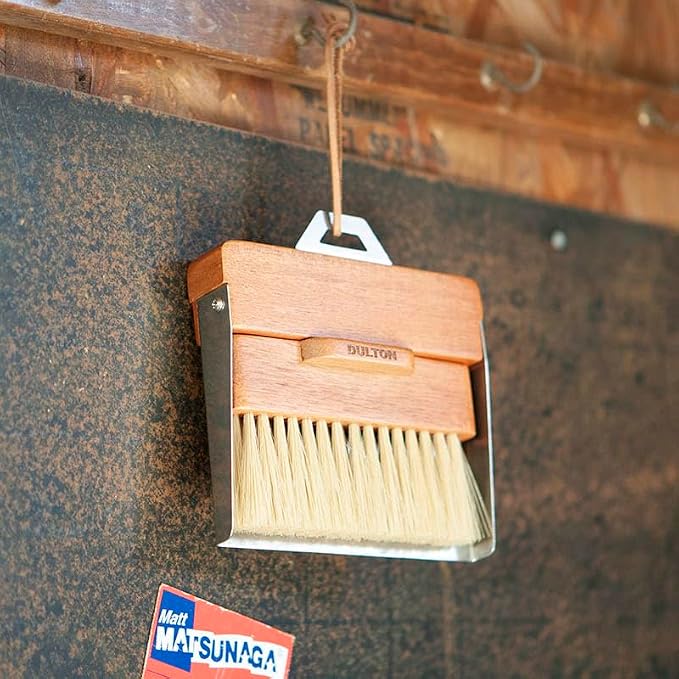 Dulton Dustpan and Brush Dustpan and Brush Ivory H21-0365IV Ivory Broom & Dustpan Set