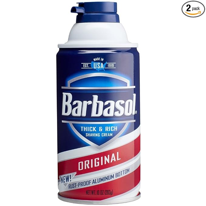 Barbasol Thick and Rich Shaving Cream, Original 10 oz (Pack of 2)