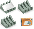 Self Draining Soap Dish Holder,Silicone Soap Dish,for Bathroom,Kitchen, Sponges，Can Extend Soap Life，Keep Soap Bars Dry and Easy Cleaning (N-Green,3-Pack)