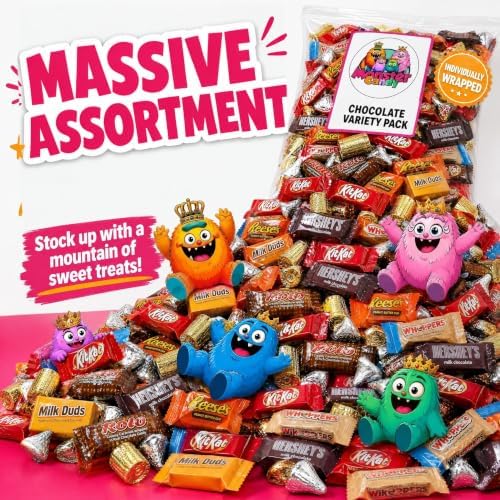 Chocolate Candy Variety Pack, 10 lb Bulk, Individually Wrapped