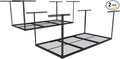 FLEXIMOUNTS 3x6 Overhead Garage Ceiling Storage Rack, 2 Pack, Black | 450lbs Weight Capacity, 22"-40" Adjustable Organization System, Heavy-Duty Metal Ceiling Racks, Classic Series