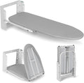 Wall Mounted Ironing Board with Height Adjustment, Foldable 36 x 12 Inch | Wall Mount Iron Board Space-Saving Ironing Board with Removable Heat Resistant Cover for Small Spaces Home Laundry Room