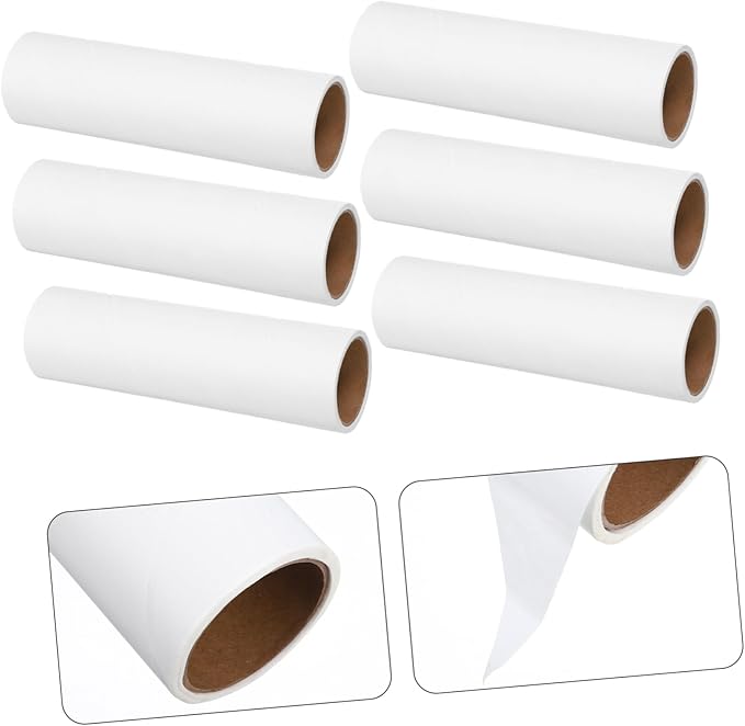 38mm Lint Roller Refills 10 Rolls Sticky PET Hair Remover Replacement for Upholstery Bedding and Couch Extra Adhesive Cleaning Paper Compatible Standard Handheld Rollers