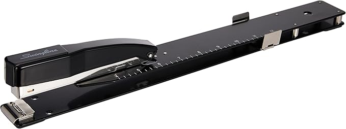 Swingline Long Reach Stapler, 20 Sheet Capacity, Jam Free, 12" Reach, Metal, Black (S7034121P)