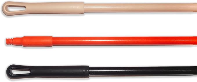 SPARTA Fiberglass Broomstick Replacement Broom Handle with Acme Threaded Tip for Industrial Cleaning Tools, Fiberglass, 60 Inches, Tan, (Pack of 12)