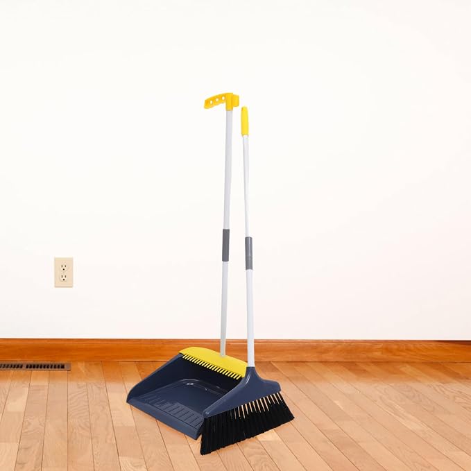 1set Broom and Dustpan Home Cleaning Soft Bristle Sweeping Tool Kit for Floors and Indoor Use Compact and Easy to Store for Keeping Your Space Tidy